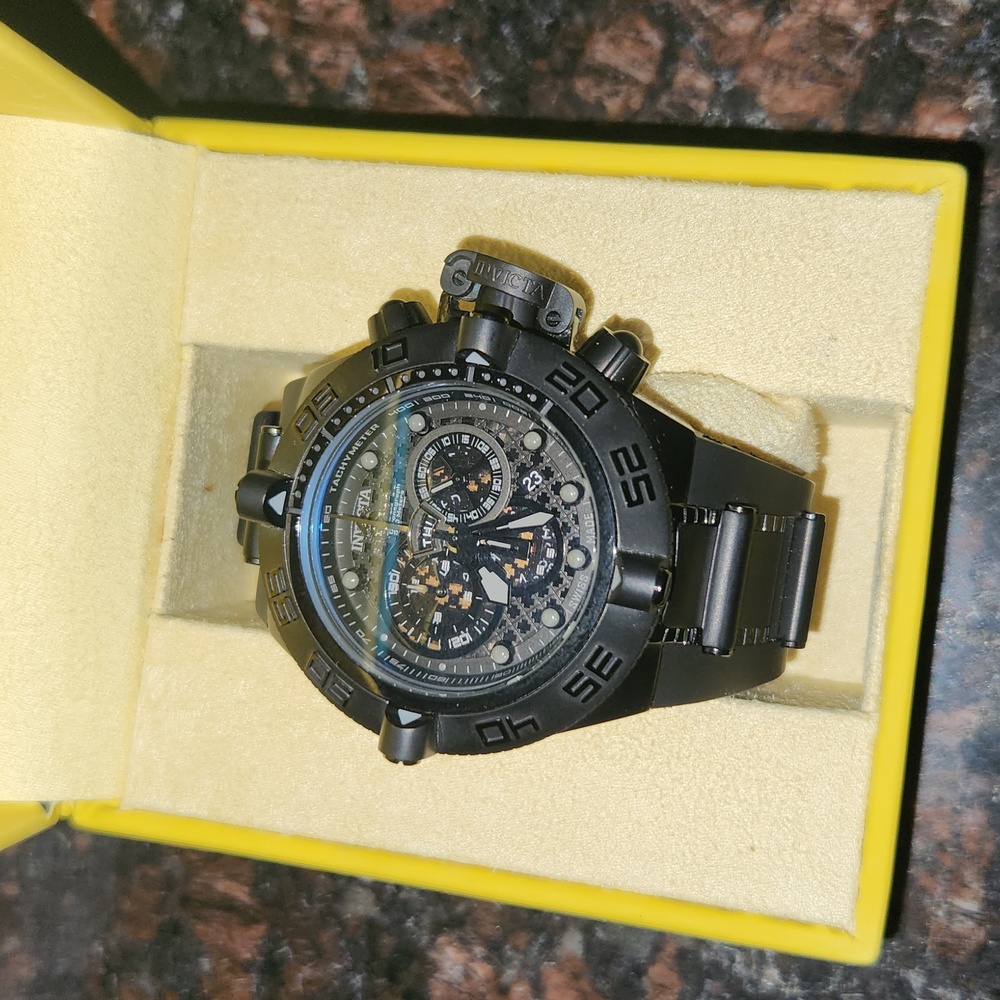 Men's Invicta 6582 Subaqua Noma IV Chron Black Artificial Rubber & Dial